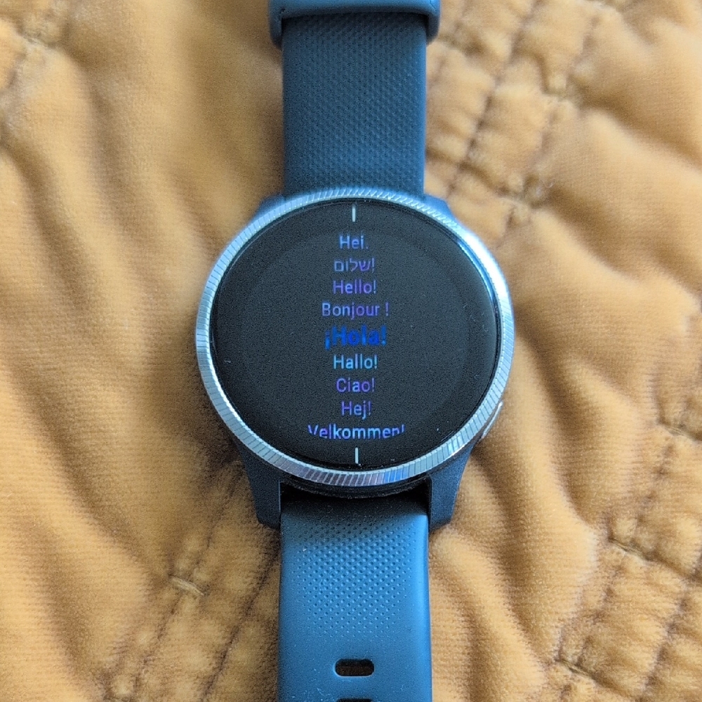garmin Venu Sq Teal Blue Silicone Fitness Smartwatch